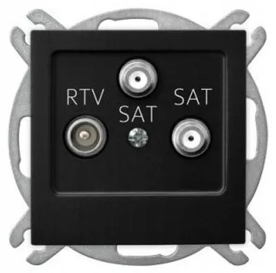 Produktbild von Ospel AS Antennendose RTV-SAT Schwarz GPA-G2S/m/33