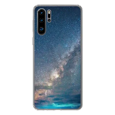 Produktbild von MuchoWow® Handyhülle Schutzhülle Hülle für Huawei P30 Pro Sterne - Sonnensystem - Türkis - Jungen - Mädchen - Kinder Silikon Softcase Handy Hülle - Schutzdeckel