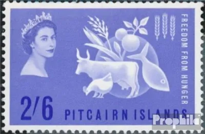 Produktbild von Briefmarken Pitcairn 1963 Mi 35 (kompl.Ausg.) postfrisch Kampf gegen den Hunger