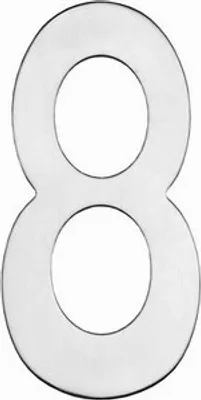 Produktbild von Hausnummer 8 150x3mm Edelstahl gebürstet