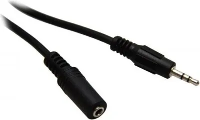 Produktbild von Wentronic Goobay 3,5mm-Klinke-Verlängerungskabel, Schwarz, 2 m