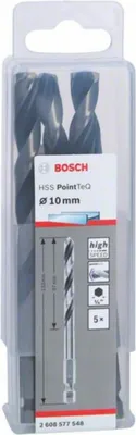Zdjęcie produktu dla Wiertło sześciokątne HSS PointTeQ 10,0 mm, 5 szt.