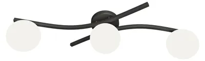 Obrázok produktu pre Závesná lampa Opus z matnej čiernej ocele a opálového skla