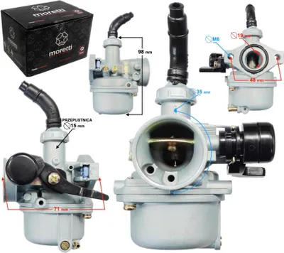 Produktbild von Moretti-Vergaser, 50 cm³, 4-Takt, 15 mm Öffnungsdurchmesser, Hebelchoke