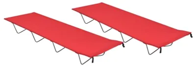 Produktbild von Set aus 2 zusammenklappbaren Campingbetten, 180x60 cm, mit Tragetasche