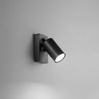 Immagine prodotto di Applique a led ODDY orientabile rotonda Nera da 1xGu10 Perenz
