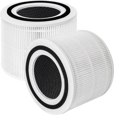 Productafbeelding van Nylon vervangingsfilter, H13 True HEPA-filter en actieve koolstoffilter, 3-in-1 - 2-stuks verpakking