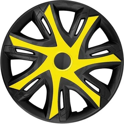 Produktbild von NRM Radkappen N-Power BICOLOR, Gelb/Schwarz 16" Zoll. (4 x Universal Radzierblenden/Radkappen)