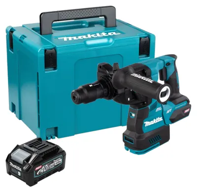 Image de Marteau-perceuse sans fil Makita HR 002 GM101, 40 V max, 2,9 J, SDS plus, moteur sans balais + 1 batterie 4,0 Ah + coffret Makpac - sans chargeur