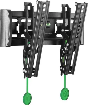 Image de Support mural sans fil pour téléviseur, inclinable, pour écrans de 17 à 43 pouces, max. 36,4 kg, VESA 200x200, ultra-fin, noir