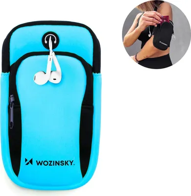Zdjęcie produktu dla Wozinsky opaska na telefon do biegania armband niebieska (WABBL1)