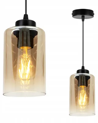 Produktbild von Pendelleuchte Loft Gold Elegant aus Glas – Moderne Hängelampe Kronleuchter Deckenlampe für Wohnzimmer und Esszimmer