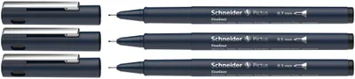 Produktbild von Schneider Schreibgeräte Pictus - Schwarz - Schwarz - Kunststoff - Tinte auf Wasserbasis - Metall - 3 Stück(e)