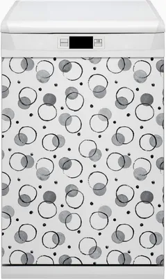 Produktbild von Magnet für Spülmaschine Abwaschbar 45x80 cm Magnet für Spülmaschine Magnetmatte Dekor - Tintenkreise