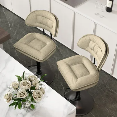 Produktbild von Barkreuze - Barhocker - Set aus Barkreuzen - Barhocker mit Rückenlehne - Küchenhocker - Ergonomisches Design