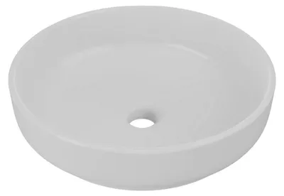 Produktbild von Rundes Aufsatzwaschbecken 40 cm in matt hellgrauer Keramik