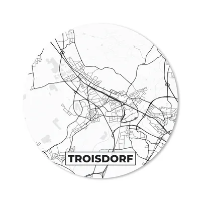 Produktbild von MuchoWow® Mauspad Mousepad Troisdorf - Karte - Stadtplan 50x50 cm - Mousepads - Maus Mat - Pad - Mausunterlage - Vinyl