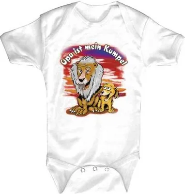 Produktbild von Babystrampler mit Print - Opa ist mein Kumpel - 08315 versch. Farben Gr. 0-24 Monate Color - weiß Größe - 18-24 Monate