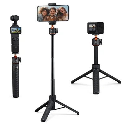 Productafbeelding van K&F CONCEPT selfie-stick, 65 cm, met statief en 1/4"-schroefdraad aansluiting