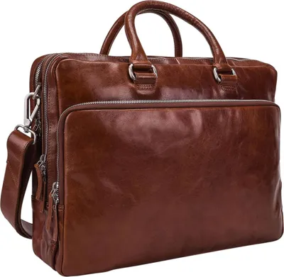 Produktbild von LEONHARD HEYDEN Leder Businesstasche mit Laptopfach Cambridge Zipped Briefcase 2 Compartments Cognac braun