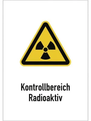Produktbild von Dreifke® Aufkleber Kontrollbereich Radioaktiv, Kombischild, Folie, 148x210 mm