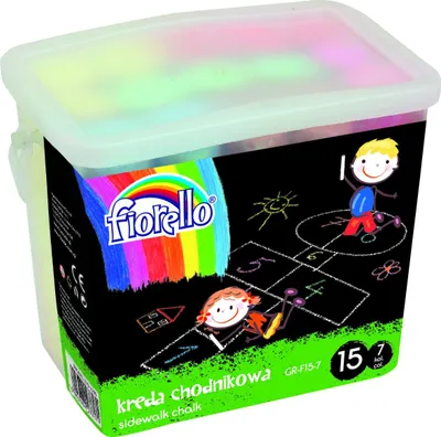 Zdjęcie produktu dla Fiorello Kreda Chodnikowa 7 Kolorów - 15 Sztuk Do Rysowania Na Asfalcie