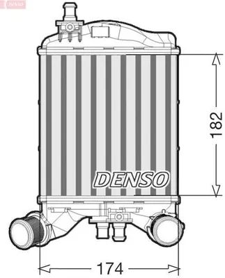 Produktbild von DENSO DIT09112 Ladeluftkühler LLK für ABARTH 500 / 595 / 695 Schrägheck (312) Turbo Intercooler