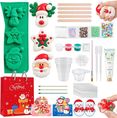 Productafbeelding van Kerst Squishy doe-het-zelf set - Vloeibare siliconen squishy knutselset