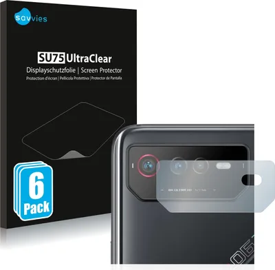 Produktbild von 6x Für ASUS ROG Phone 6 (NUR Kameraschutz) Schutzfolie Savvies Displayschutz Display Schutz Folie Klar Transparent