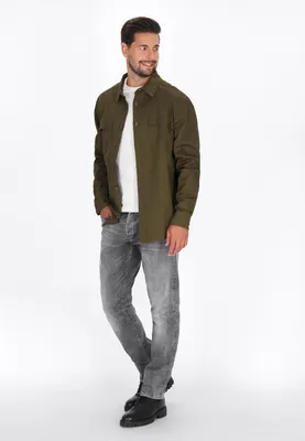 Image de Chemise pour hommes SAPORTA - vert foncé, taille M