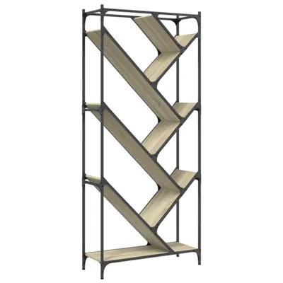 Obrázek produktu pro vidaXL Knihovna Sonoma dub 79x30x180 cm Materiál na bázi dřeva a kovu