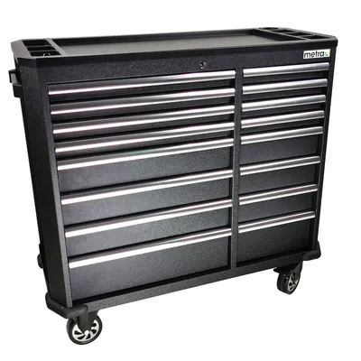 Produktbild von Werkzeugwagen, Werkstattwagen 16 Schubladen, Pro Series, schwarz