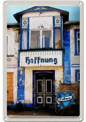Produktbild von Blechschild Reise 20x30cm Ostsee Haus der Hoffnung Strand Urlaub