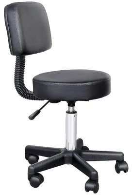 Obrázek produktu pro Pracovní stolička, mobilní stolička, sedací pomůcka, pracovní židle, kancelářská židle – nastavitelná výška – 360° otočná
