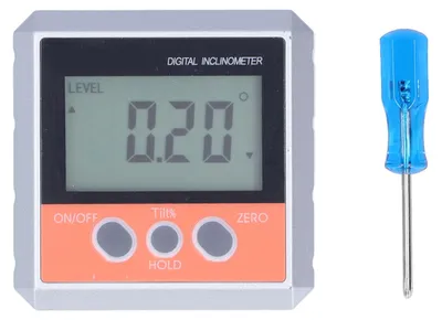 Obrázek produktu pro Digitální úhloměr, magnetický, 4×90°, vodotěsný, víceúčelový úhloměr, elektronický úhloměr, vodováha