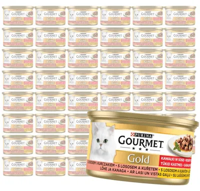 Zdjęcie produktu dla Purina Gourmet Gold Karma Dla Kotów Łosoś I Kurczak W Sosie Z Pomidorami 48x85g