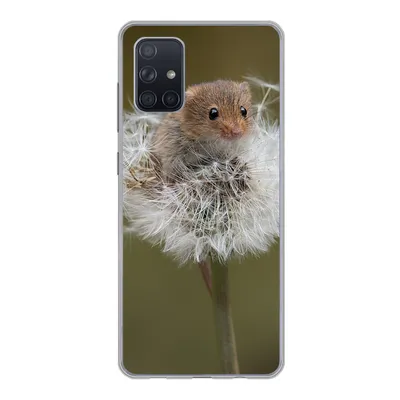Produktbild von MuchoWow® Handyhülle Schutzhülle Hülle für Samsung Galaxy A51 Maus - Jung - Blumen Silikon Softcase Handy Hülle - Schutzabdeckung