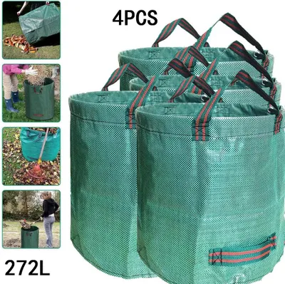 Produktbild von 2x Gartensack für Laub 272L Laubsack Strapazierfähig Grünschnitt Behälter, 67 cm