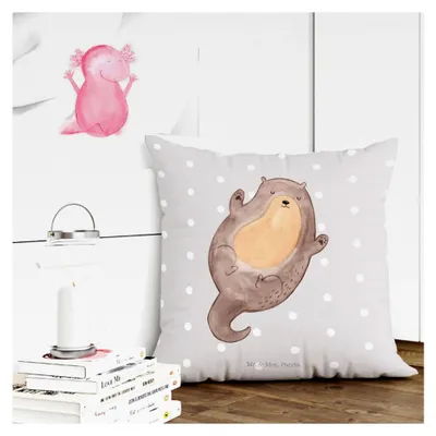 Produktbild von Kissen Otter Umarmen - Geschenk, Otter, Sofakissen, Dekokissen 40x40