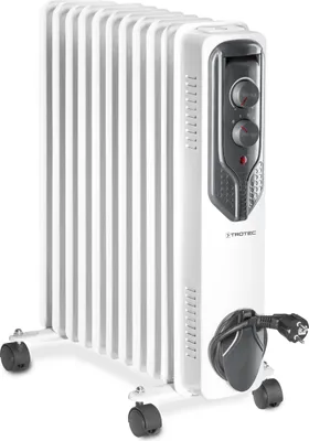 Produktbild von TROTEC Ölradiator TRH 21 E (Heizgerät, Rippenradiator, Überhitzungsschutz, Thermostat, 3 Heizstufen, praktische Kabelaufwicklung, praktische Kabelaufwicklung)