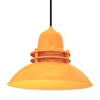 Produktbild von Pendelleuchte Hängelampe Gelb Metall Ø34 cm E27 Retro Lampe