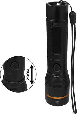Image de Arcas Pocket flashlight, 20W, rechargeable USB-C, black, ARCAS