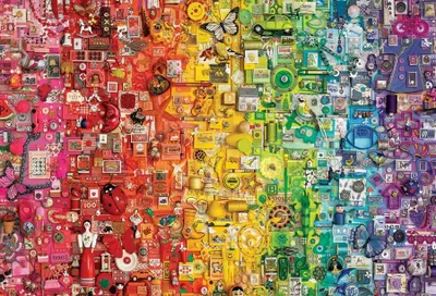 Produktbild von Cobble Hill Puzzle - Regenbogen - 2000 Teile Jigsaw Karton