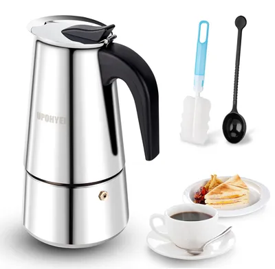 Moka-Kanne 12 Tassen 600 ml Edelstahl Induktion