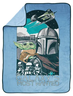 Produktbild von Star Wars Mando & Grogu Überwurf mit Seiden-Touch 130 x 150