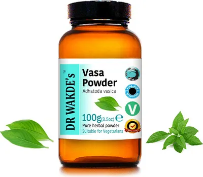 Produktbild von DR WAKDE'S Vasa Pulver (Adulasa | Adhatoda vasica) - 100 g (3,5 Unzen) | Rein, Raw & Getrocknetes Pulver | Ayurveda-Kräuter | Vegan | Nichts hinzugefü