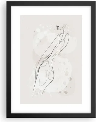 Produktbild von Gerahmtes Poster - Schwarzer Rahmen - Minimalismus Körper Frauen - 30x40 cm - Wand Bild - Wanddeko - Wandbilder - Kunstposter - Wandposter - Bilderrahmen - Bilder - Kunstdruck - P2BPA30x40-4831
