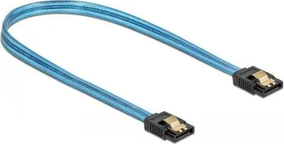 Obrázok produktu pre DeLOCK 82130, 0,5 m, SATA III, SATA 7-pin, SATA 7-pin, Samec/samec, Modrá
