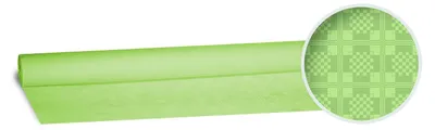 Produktbild von 1 Rolle Damasttischdecke Tischtuch aus Papier 1,20m x 8m gelbgrün