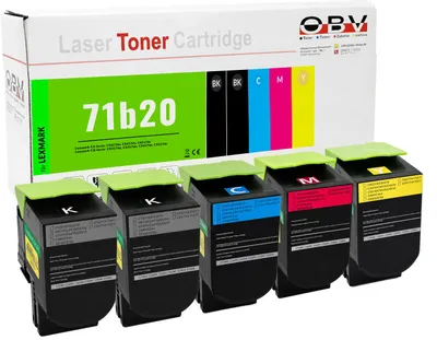 Immagine prodotto di Set di 5 toner compatibili Lexmark 71B20, compatibili con i modelli CS317dn, CS417dn, CX317dn, CX417de, CX517de